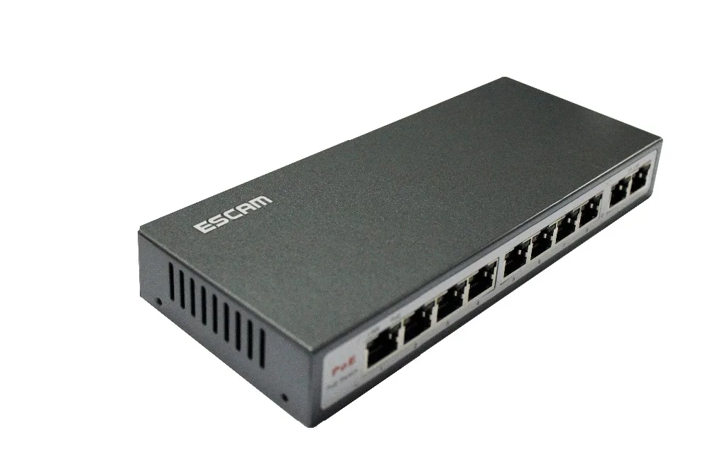 Камера видеонаблюдения ESCAM 8 каналов POE 10/100 м 150 120 Вт порт постоянного тока и 2LAN NVR