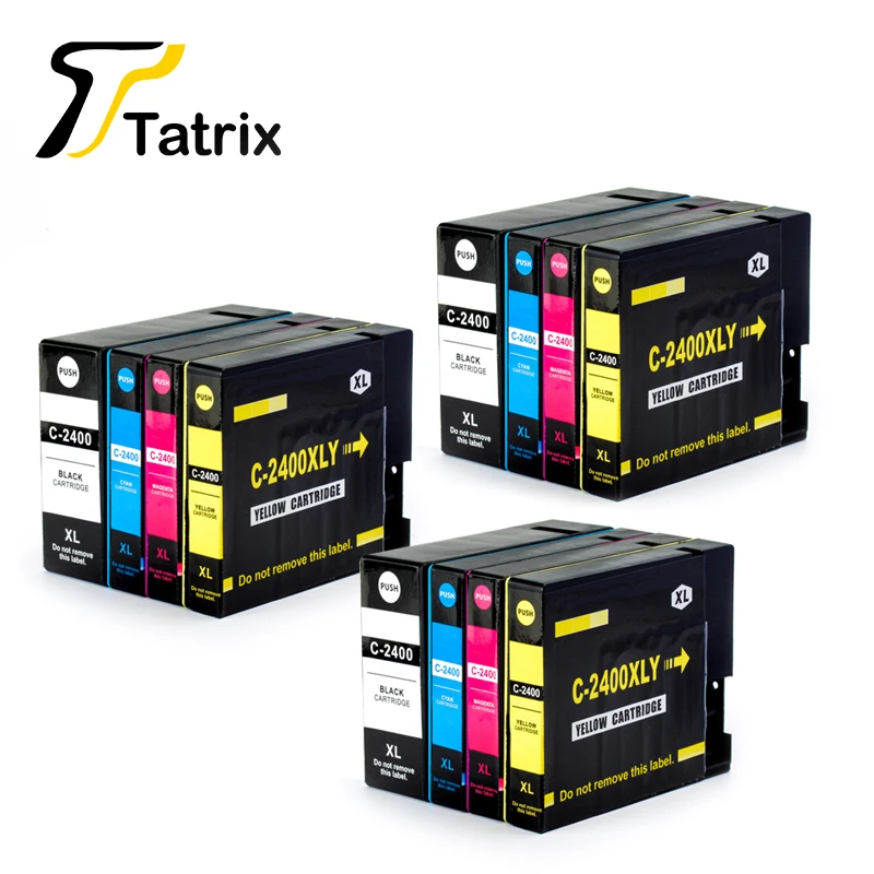 Tatrix 12 шт. для Canon PGI2400XL 2400XL PGI2400 совместимый чернильный картридж для Canon MAXIFY iB4040 MB5040 MB5340 принтер