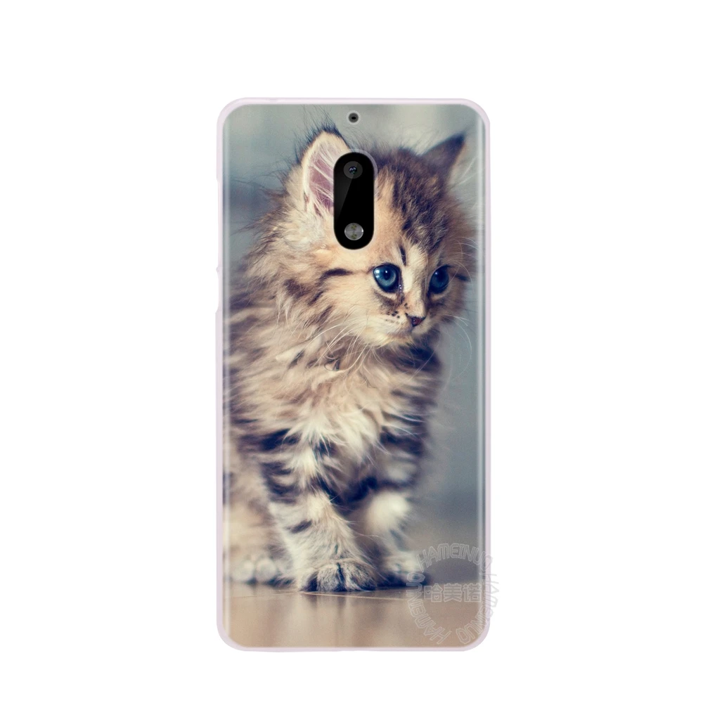 HAMEINUO Кошка Китти зеленые глаза милые животные ПЭТ чехол для телефона Nokia 9 8 7 6 5 3