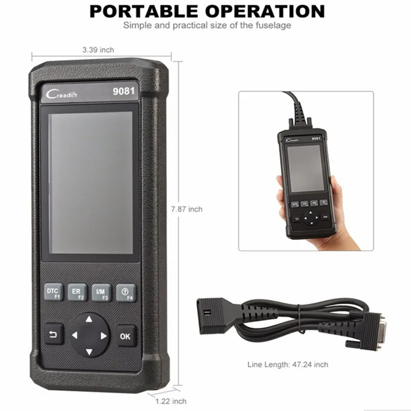 Старт DIY сканер CReader 9081 полный OBD2 сканер/сканирующий инструмент сканирующий