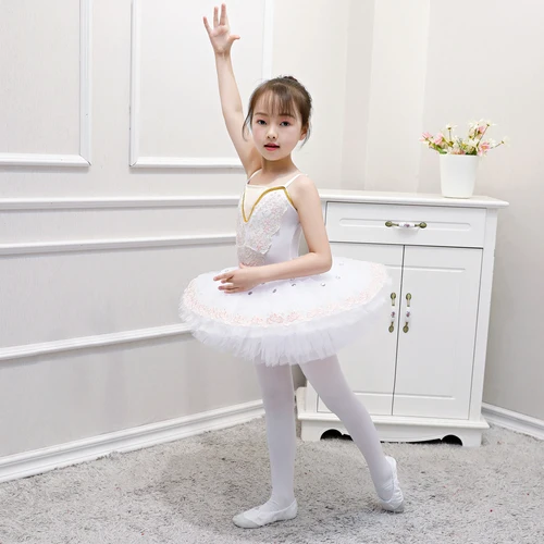 white with pink Ребенок одежда для бальных танцев для сцены для девочек «Лебединое озеро» балетная пачка танцевальная одежда для детей вечерние Детские Ballerine танцевальный костюм для выступлений - Цвет: white with pink