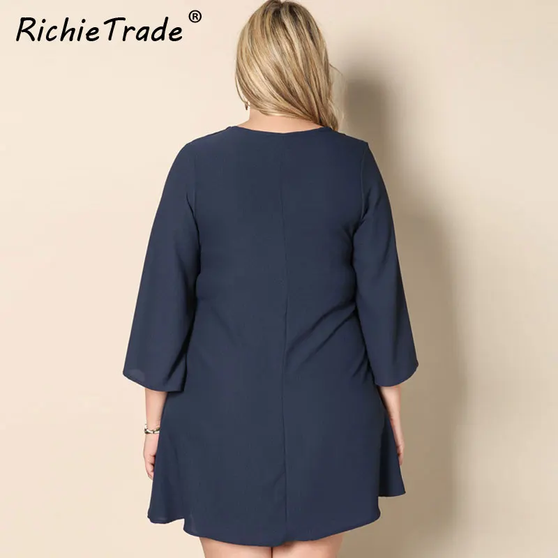 Женское платье на шнуровке RICHIETRADE повседневное свободное из шифона летнее
