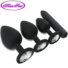 Силиконовая Анальная пробка Man nuo, пуля, фаллоимитатор, вибратор, ювелирные изделия, массажер простаты, Анальный тренажер, секс-игрушки для мужчин, женщин, мужчин