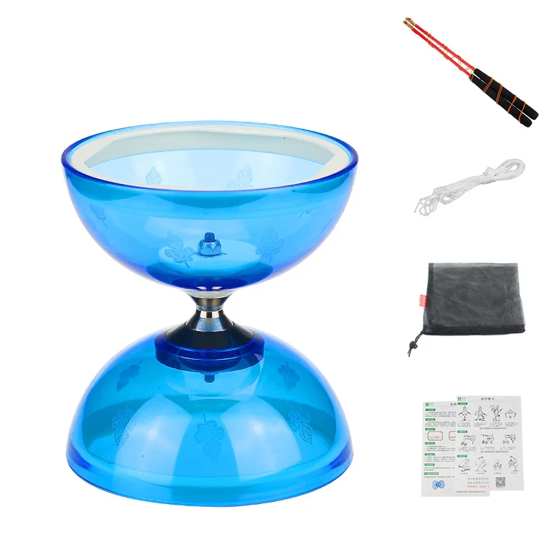Подшипник diabolo игрушки профессиональный набор Diabolo упаковка с веревочной сумкой Китай - Цвет: L-Blue