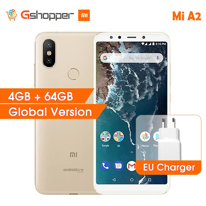 Глобальная версия Xiaomi mi A2 4 Гб ОЗУ 64 ПЗУ мобильный телефон Snapdragon 660 Восьмиядерный 5