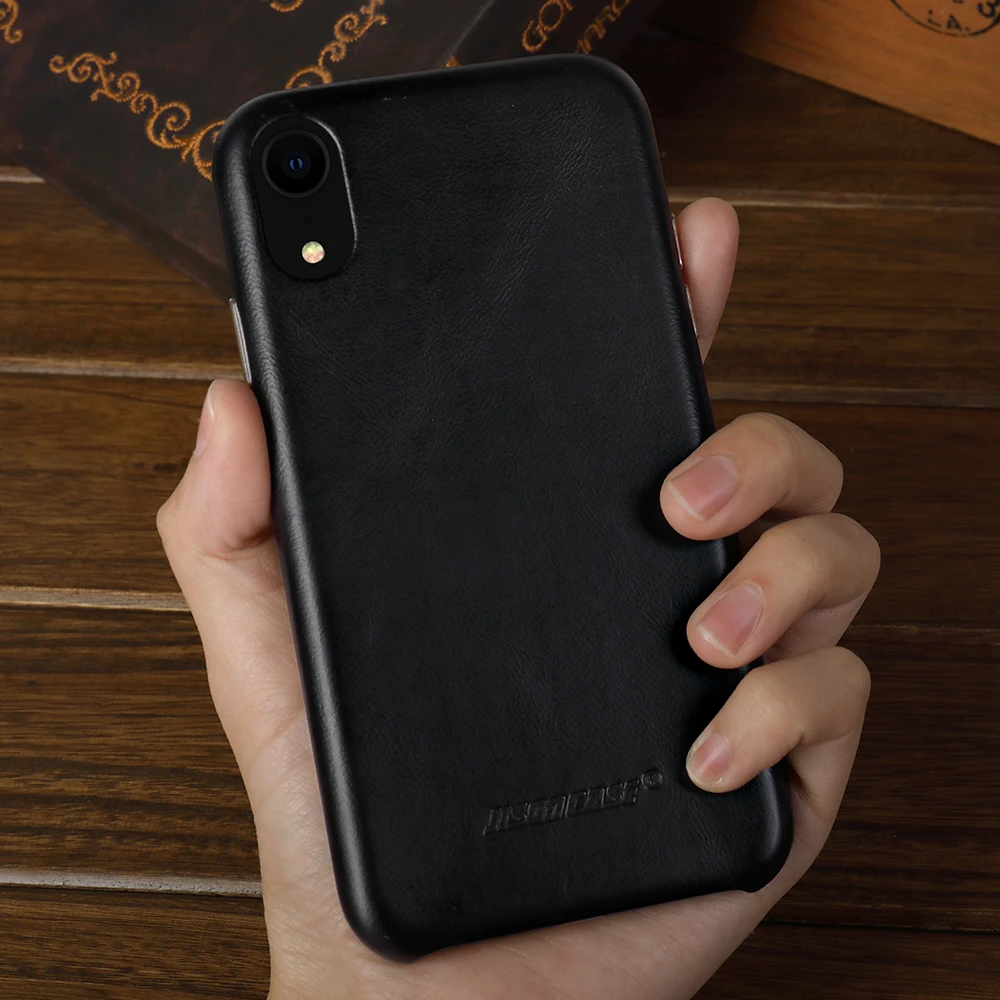 Jisoncase Чехол для телефона для iPhone XR кожаный чехол для iPhone XR 6,1 дюймов Роскошный чехол для телефона с металлической кнопкой Высокое качество Новинка