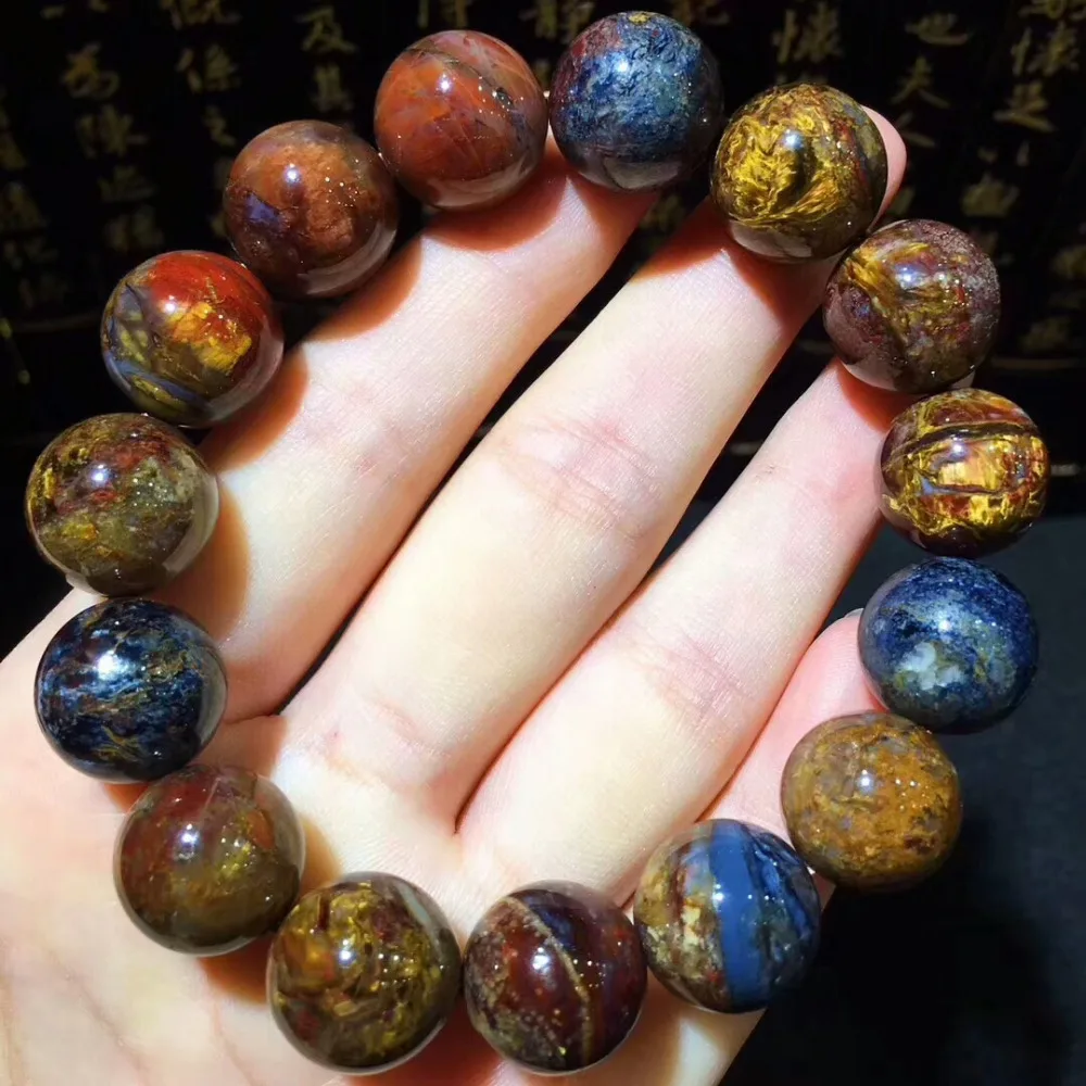 Настоящий натуральный желтый красный 14 2 мм Круглый бисер мощный браслет Рэйки