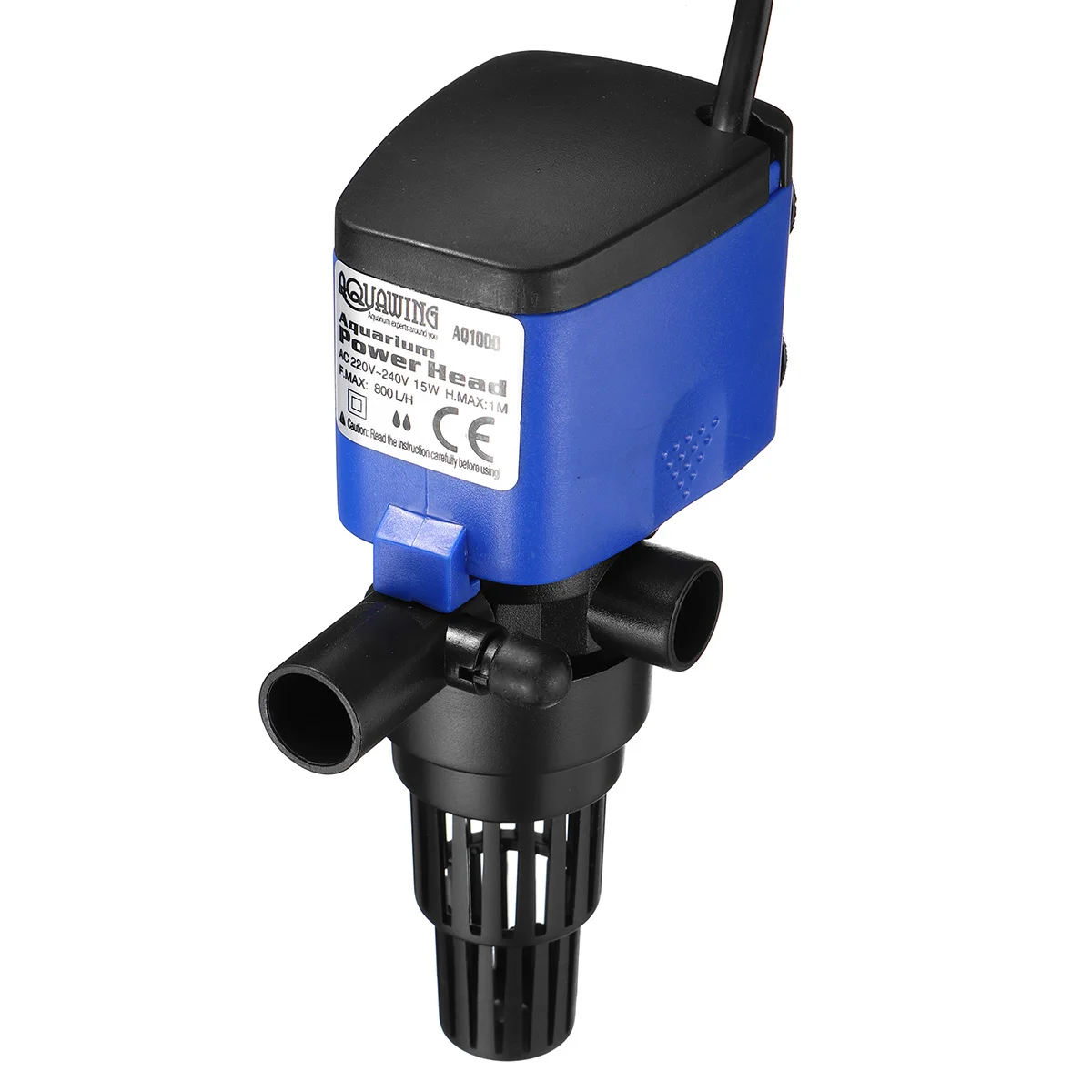 AQ1000 3 в 1 аквариумный погружной насос кислородный Powerhead фильтр для воды аквариумный пруд 220-240 в 360 градусов водопоглощение синий ABS - Цвет: AQ1000
