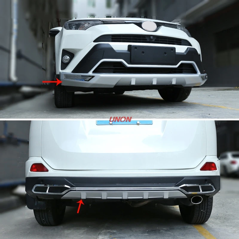 Передний и задний бампер порога протектор для Toyota RAV4 стайлинга автомобилей