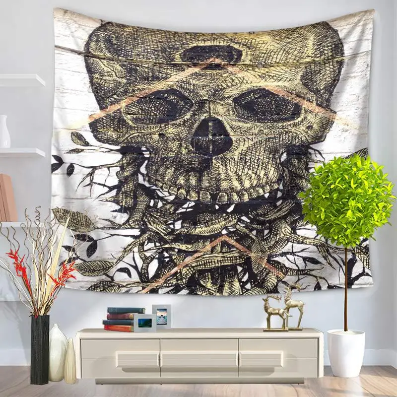 7 типов Гобелены Ужасы головки черепа с декоративный настенный Одеяло полиэстера