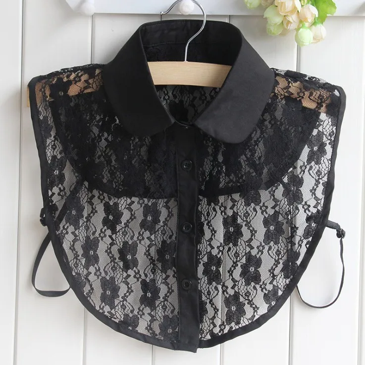 Женская шифоновая рубашка с искусственным воротником белый свитер цветами и