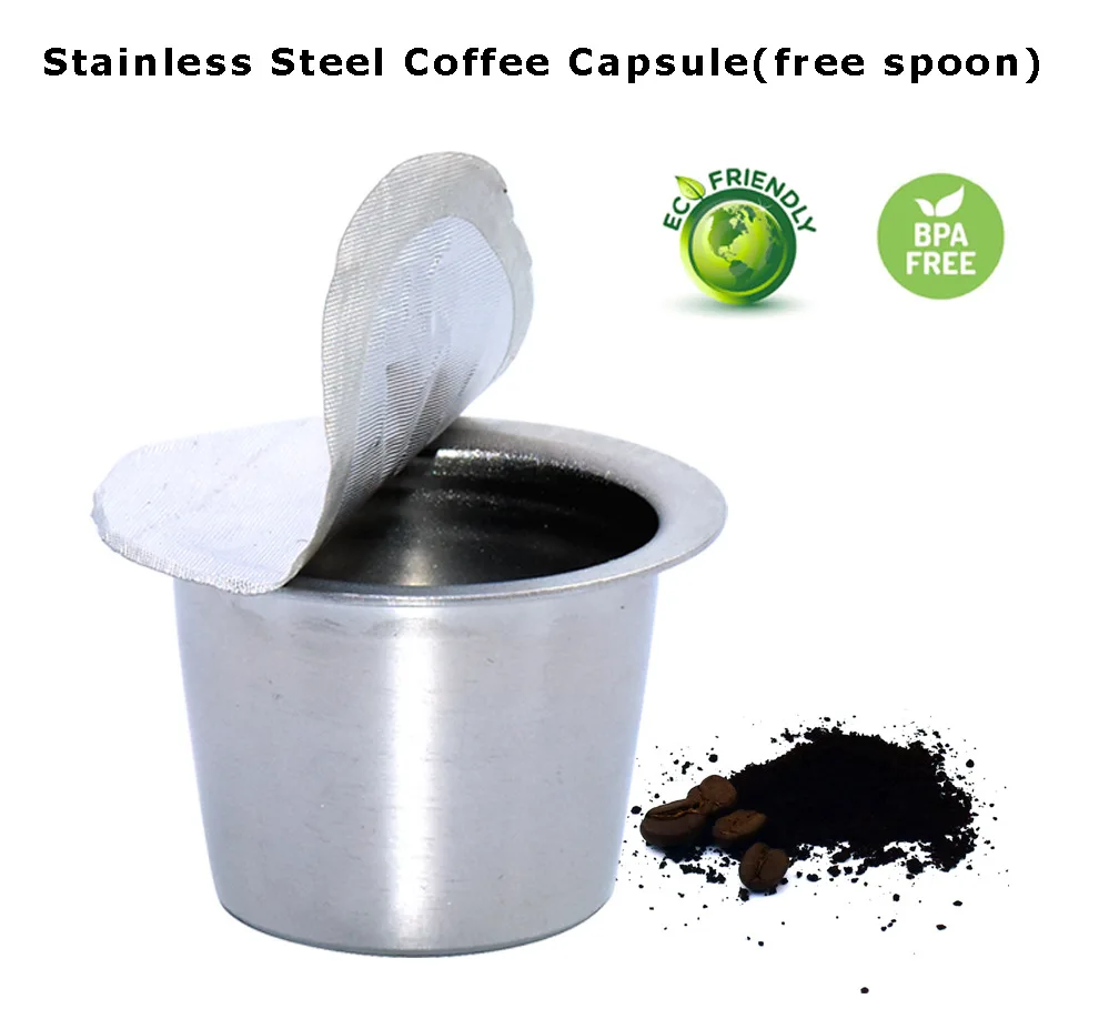 Капсулы Gamlung Nespresso (1 капсула + 65 уплотнений) многоразовая из нержавеющей стали с