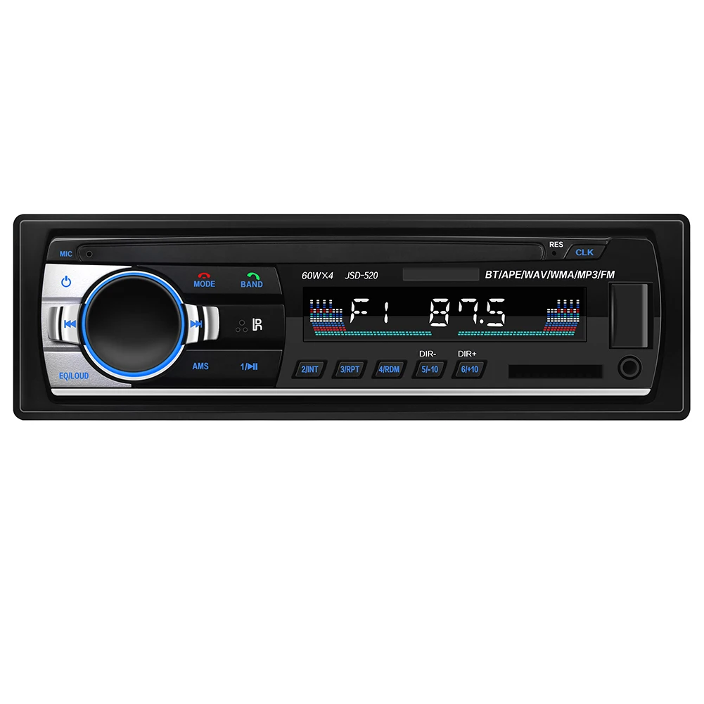 Автомагнитола 1 din с Bluetooth 12 В для MP3 FM радио дистанционным управлением телефона