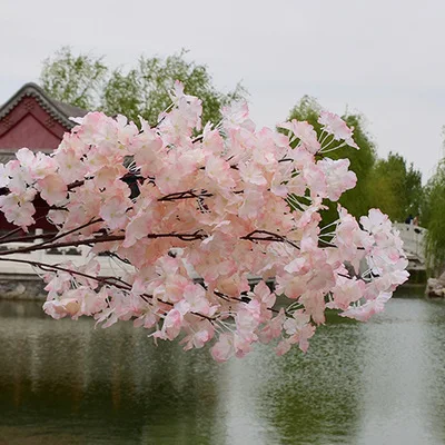 Имитация cherry blossom филиал Свадебная вечеринка cherry blossom studio украшения дома cherry blossom дерево-арка цветок - Цвет: Шампанское