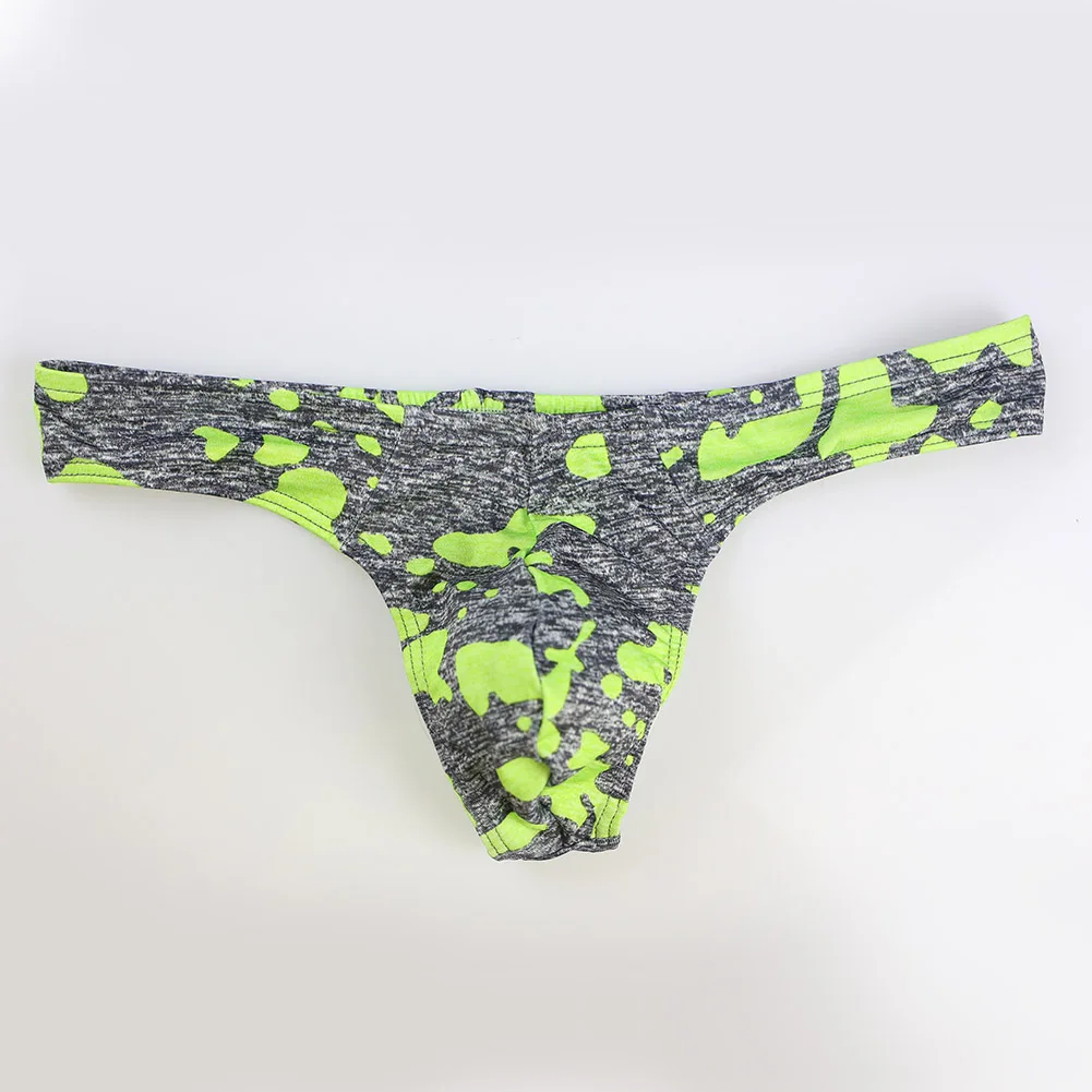 

Newly Men Summer Sexy Underwears Comfortable T-back Bulge Printing Breathable Underpants m99