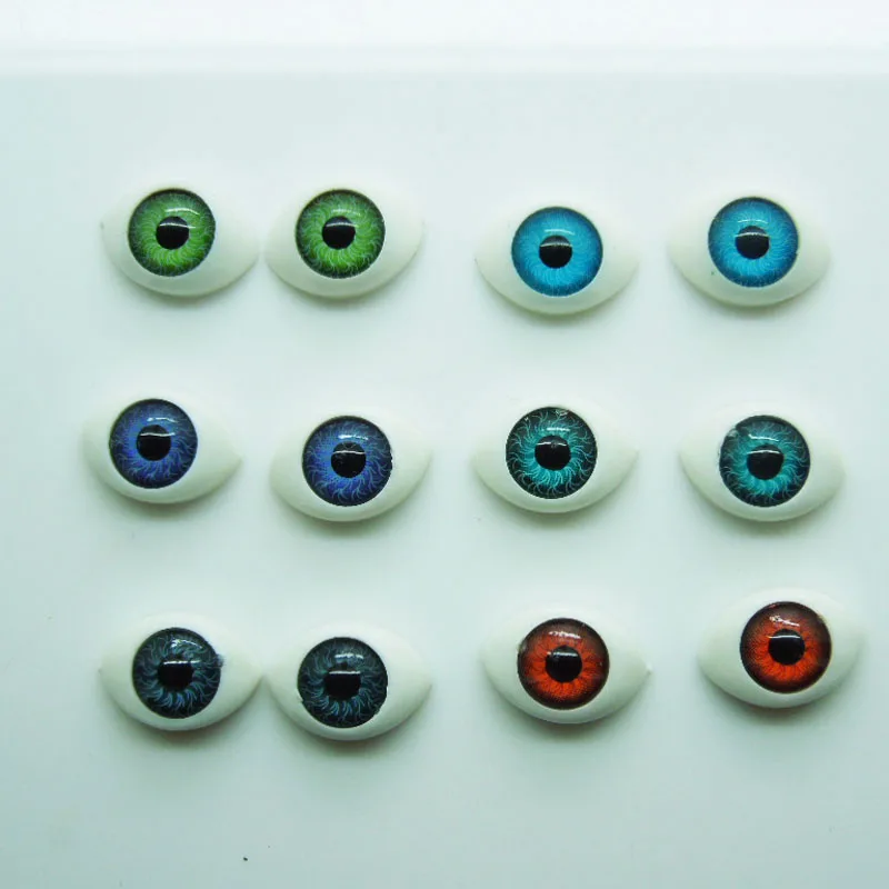 Новое поступление 60 шт. (30 пар) полуовальные пластиковые кукольные глаза