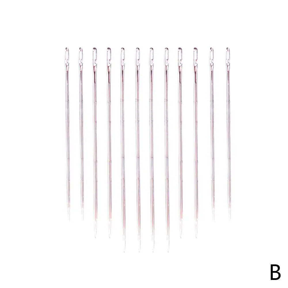 Gold Hand Sewing 3 набора 36 шт. иглы для слепых золотых хвостов легко пройти из стороны ручного шитья инструмент для вышивания DIY Рукоделие швейные иглы - Цвет: Gold Hand Sewing