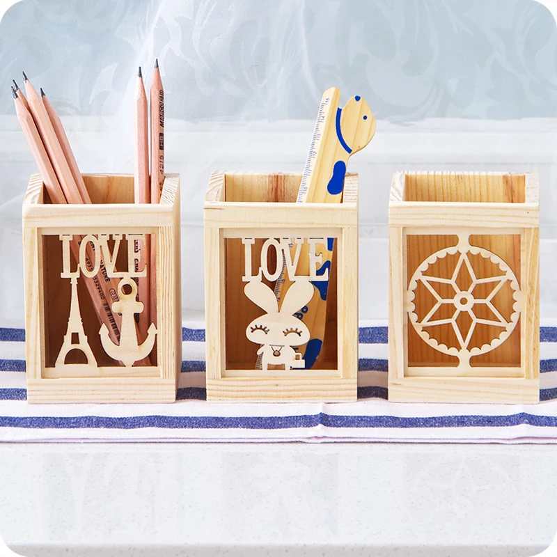 1 шт. деревянная коробка для ручек | Канцтовары офиса и дома