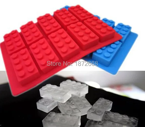 5x силиконовые Lego кирпича и пластмассовыми фигурками Человек Робот для