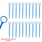 Пластиковое Зубное зеркало, одноразовое зеркало для отбеливания зубов, 20 шт., 3 цвета