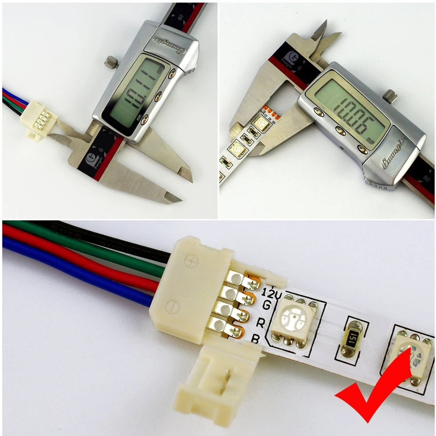 Светодиодная лента RGB 4pin 10 мм шт./лот 4 проводника мм|Светодиодные ленты| |