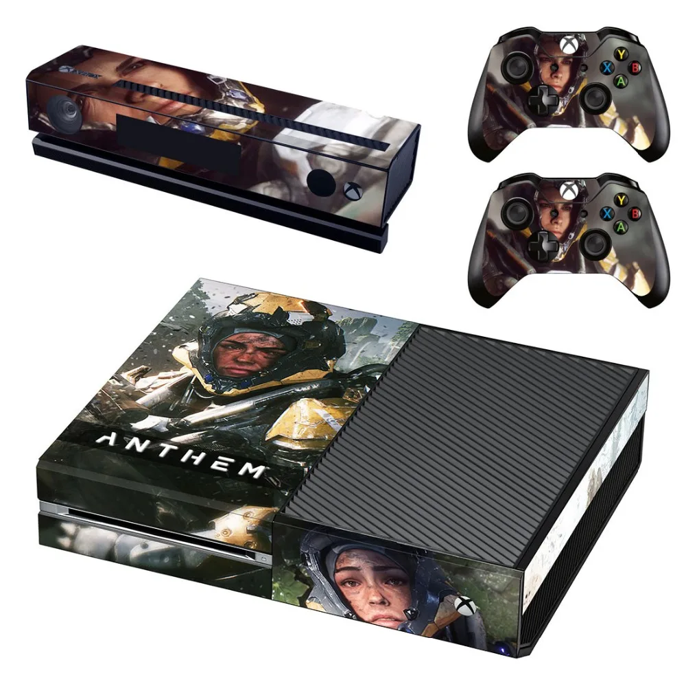 Новая наклейка на кожу для консоли Xbox One и Kinect и 2 контроллера для Xbox One, Виниловая наклейка на кожу-гимн