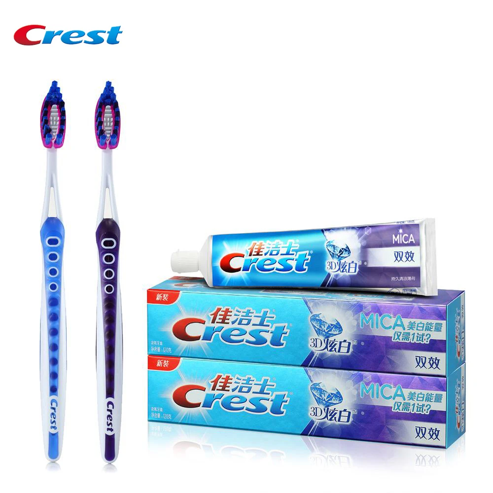 Crest MICA зубная паста с двойным эффектом отбеливающая мятный вкус 120 г * 2 и глубокая