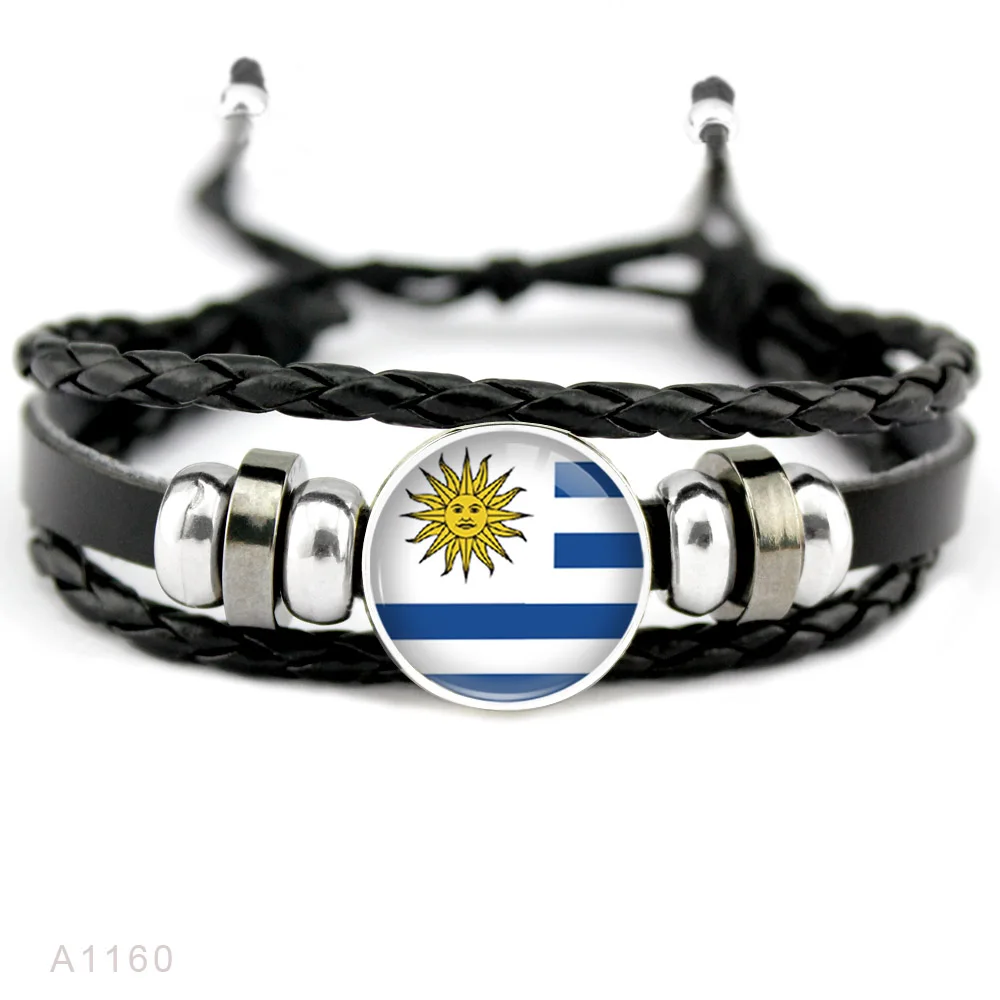 A1160 Venezuela Salvador Trinidad and Tobago guatemalas, Багамские Острова, чешский, хорватский, Колумбийский трафарет для маникюра кожаный мужской браслет для женщин - Окраска металла: A1160