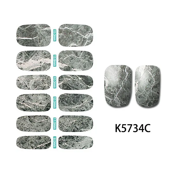 K5734C 28 K дизайн 1 шт цветные наклейки для ногтей полное покрытие переводная пленка наклейка Снежинка Цветок Наклейка для ногтей - Цвет: K5734C