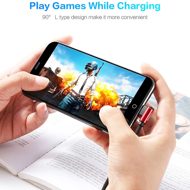 Elbow data line 5V 2.4A 1m for Android phone 90 degree elbow mobile charging Huawei Xiaomi Samsung | Мобильные телефоны и