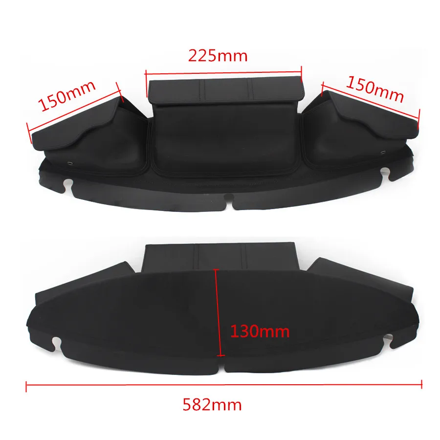Модель Moto Saddle Bag черная PU кожаная сумка на лобовое стекло Тройная сумка 3 кармана для Harley Touring Electra Street Glide FLHTKL-18