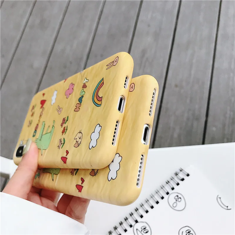 LANCHE Cute Carton Plastic Phone Case Cover For Xiaomi mi 8 9 SE 6 6X Note 3 Funny Dinosaur Hard PC Coques |