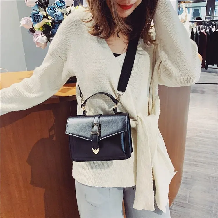 

2019 New Handbag Shoulder Bag Fashion Flap Small Crossbody Bags for Women Messenger Bags PU Leather Ladies Black HandBags WG154