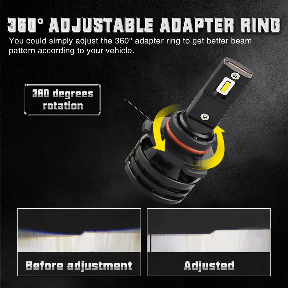 AUXITO светодиодный H7 16000LM H11 светодиодный налобный фонарь авто фары H4 9003 H8 H9 9005 9006 HB3 HB4 Turbo Авто H7 светодиодный налобный фонарь 6500 к белый свет