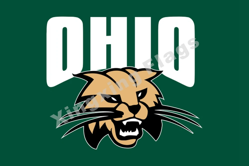 Огайо Bobcats Национальный флаг 3ft X 5ft полиэстеровый баннер Летающий Размер № 4 90*150