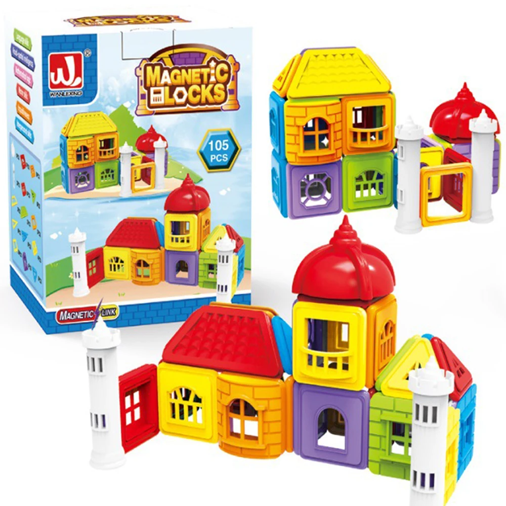 

77-402 шт. магнитные блоки магнитные дизайнерские строительные игрушки набор магнитные блоки Развивающие игрушки для детей подарок для детей