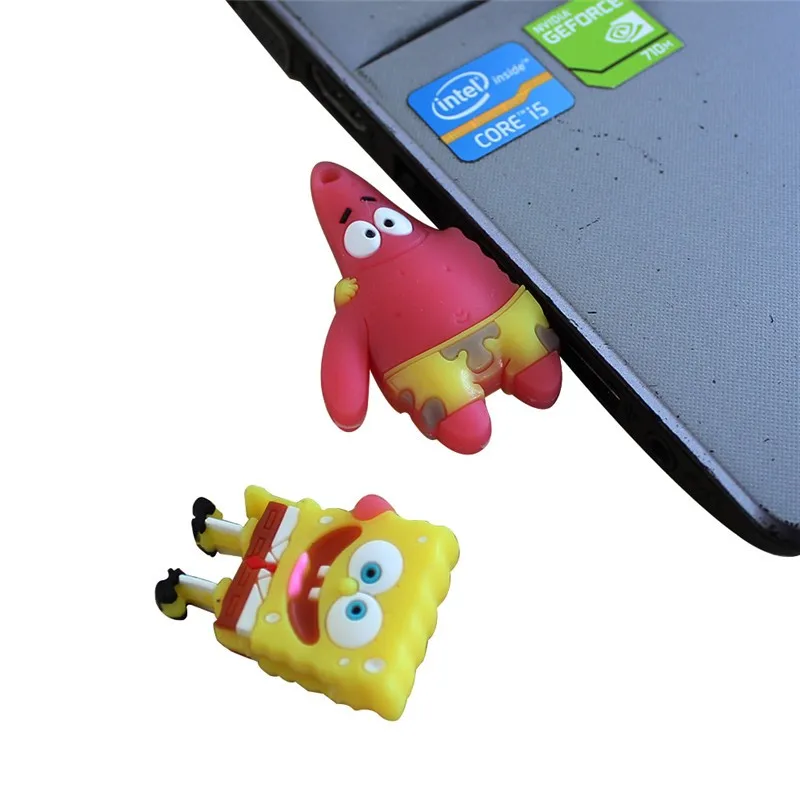 Специальное предложение Memoria Usb Pendrive Personalizado Binful мультфильм Usb флэш-накопитель Губка Боб квадраты Memoria 2,0 U диск