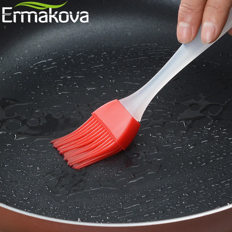 Разноцветная силиконовая кисточка ERMAKOVA для приготовления выпечки барбекю