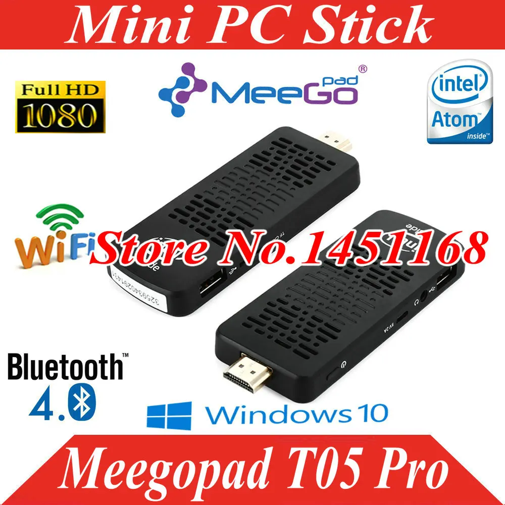 Meegopad T05 Pro мини-ПК Intel Smart Media Player с четырехъядерным процессором Atom Z3735F Windows 10 2 Гб RAM 32