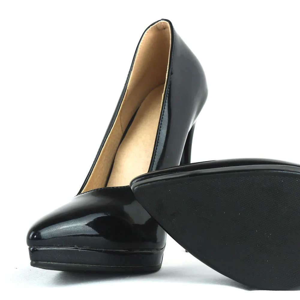 Женские блестящие туфли-лодочки на платформе черные красные фиолетовые туфли