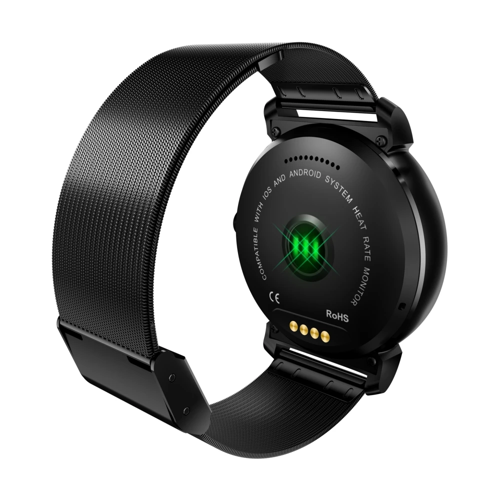 EXRIZU Bluetooth Смарт-часы MTK2502C 1,3 дюймов ips круглый экран монитор сердечного ритма микрофон умные часы Спорт ходьба Бег Туризм