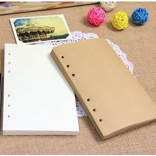 Винтажный блокнот со свободными листьями из воловьей кожи белый и желтый для