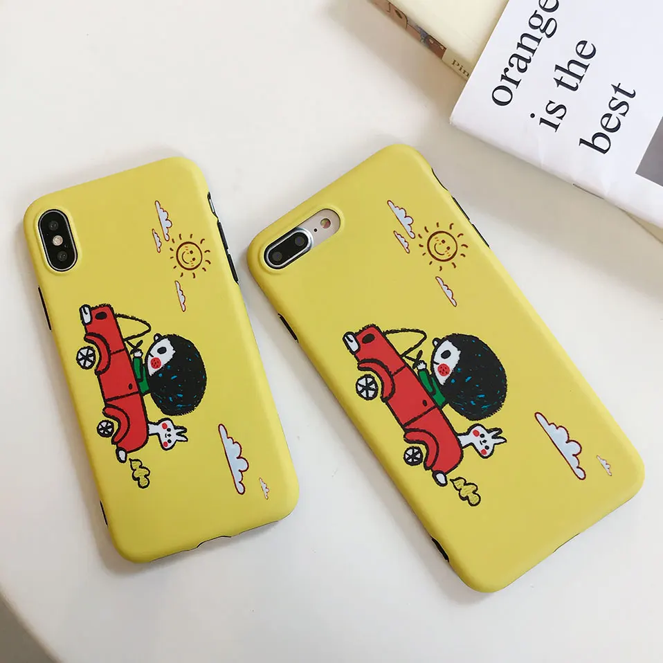 Милые Cartooon чехол для iPhone x 6s 7 корпус Funda X Coque Plus Силиконовые задние Чехлы 6 8 плюс |