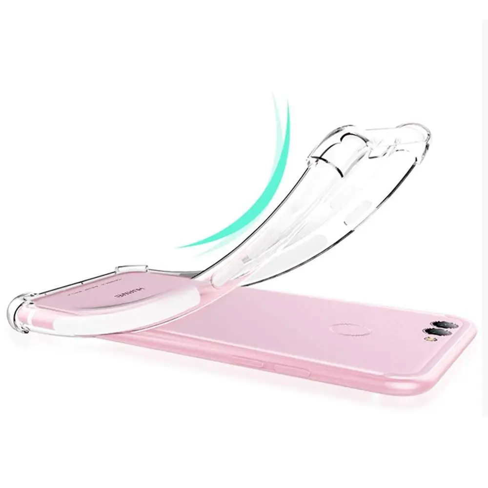 Dirt Resistant Case For Huawei Nova 2 Plus BAC-AL00 Anti Skid Soft TPU Rubber Shock Absorption Transparent Gel Bumper |