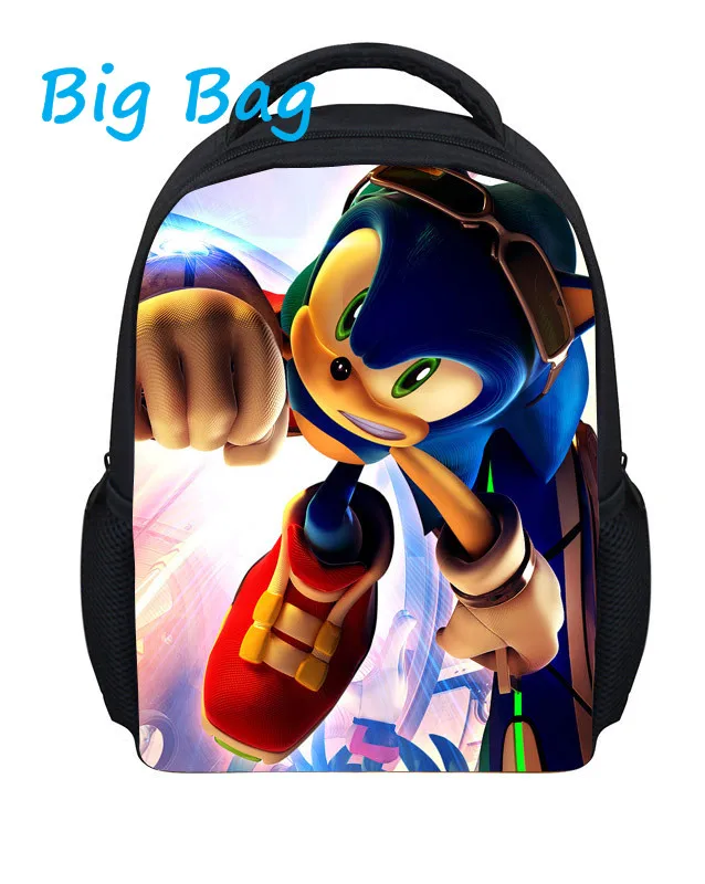 2016 Модный Sonic The Hedgehog Печатает Ребенка Рюкзак 13 Дюймов Маленьких Детей Школьные
