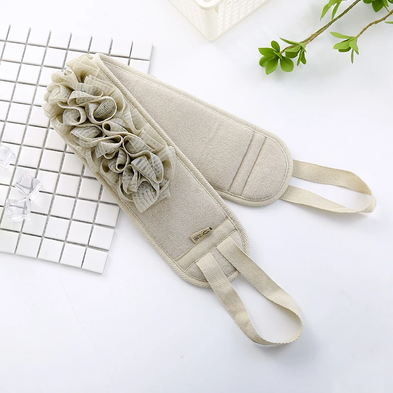 Light gray Скраб для мытья тела губки для тела щетка для спины отшелушивающая мочалка аксессуары для ванн пояс щетки для душа скруббер губка - Цвет: Light gray