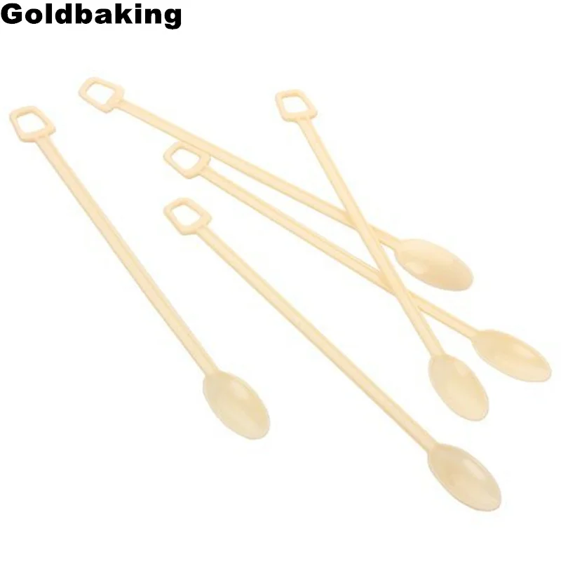 Одноразовая кофейная ложка мешалка Goldbaking пластиковая мини для перемешивания чая