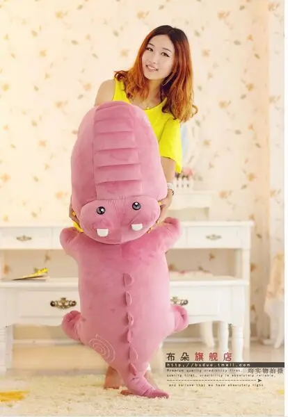 Огромная милая игрушка-крокодил плюшевая мультяшная фотография большая розовая