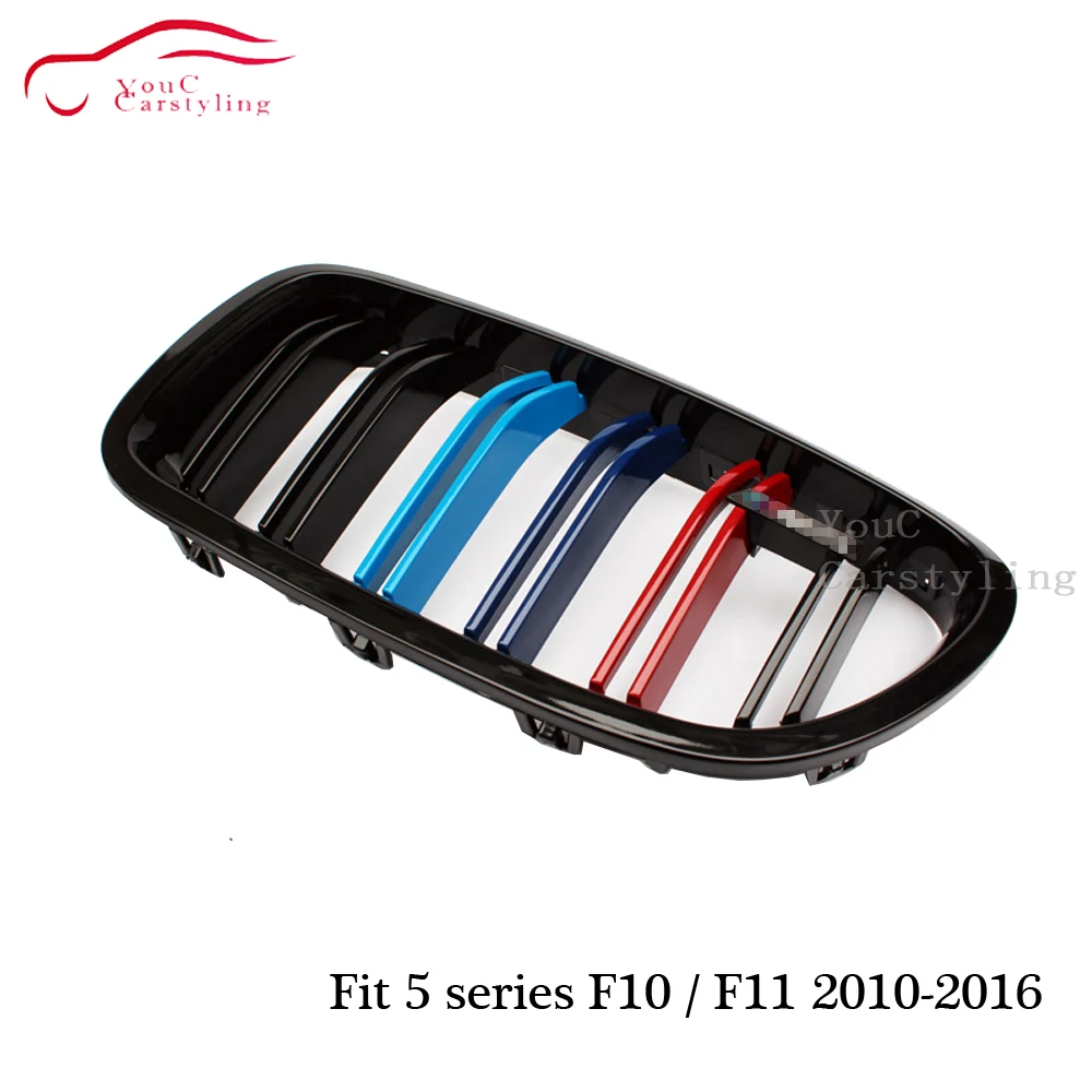 2-slat M color ABS решетка для BMW 5 Series F10 F11 передний бампер почек сменный радиатор 2010 - 2016