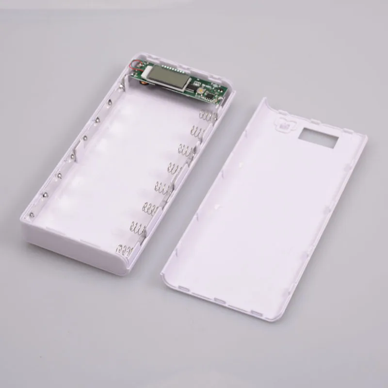 DIY портативный для банка питания 8x18650 ЖК-экран аккумулятора Pover Bank Dual USB пауэрбэнк